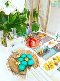 Modern Haft Seen Table From Khodai Handmade Carpets Haft Seen Norooz Carpet Handmade