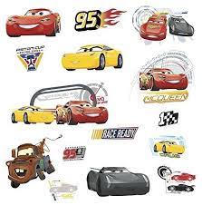 roommates stickers repositionnables cars avec flash mcqueen martin et ses amis de disney 25 4cm x 4 pixar voitures coloriage dj