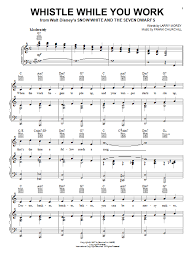 In the film, upon discovering the cottage of the seven dwarfs, snow white decides to clean the house and its contents, thinking that its inhabitants will be grateful enough to let her stay. Frank Churchill Whistle While You Work Sheet Music Pdf Notes Chords Children Score Cello Solo Download Printable Sku 250174