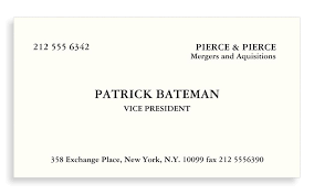 The very image of a yuppie, he is obsessed with his health, cleanliness, appearance, money and music collection; Bannistr As In The Movie American Psycho You Too Can