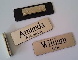 Custom Employee Name Tag Smth Silver W Corner Rounds Magnet Attachment 1 X 3 Name Tags Name Tag Design Magnetic Name Tags