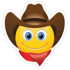 Cute Cowboy With Bandana Brown Hat Emoji Sticker Emoji Hat Brown Hats Emoji Stickers