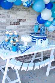 18th Birthday Theme Ideas For Guys Blue Ombre Party Ideas Blue Birthday Parties Blue Graduation Party 1st Boy Birthday
