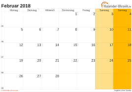 Kalender cina 2018 ini juga berisi hari libur nasional indonesia tahun 2018. Februar 2018 Kalender Mit Feiertagen