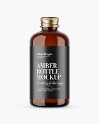 Amber Glass Bottle Mockup In Bottle Mockups On Yellow Images Object Mockups Bottle Mockup Amber Glass Bottles Mockup Free Psd