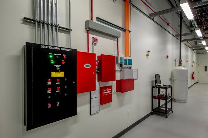 Fire alarm installation in commercial building