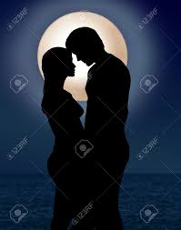 It is perfect for couples to live a romantic experience. Couple Under Moonlight Romance Stock Photo Picture And Royalty Free Image Image 10671278