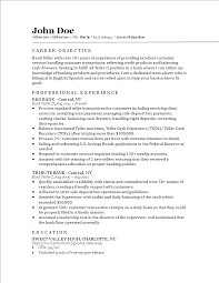 Bank Teller Resume Templates At Allbusinesstemplates Com