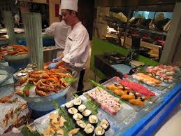 Sushi Station Food Christmas Buffet Sushi Bar