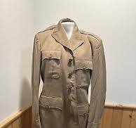 WWII US Navy Khaki Cotton Officer working Jacket Uniform #35 | eBay