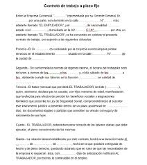 Ejemplo De Contrato De Trabajo Por Tiempo Indeterminado Coleccion De Ejemplo