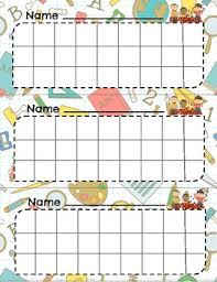 2 free printable behavior sticker chart charts for