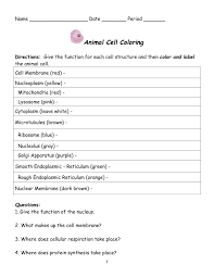 Check spelling or type a new query. Animal Cell Coloring