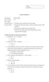 Maybe you would like to learn more about one of these? Uji Kompetensi Mat Kls Vi