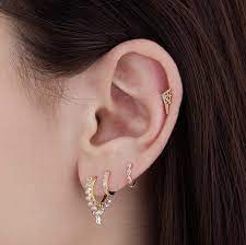 minnah1999 rubin ohrstecker piercings ohr goldene ohrstecker