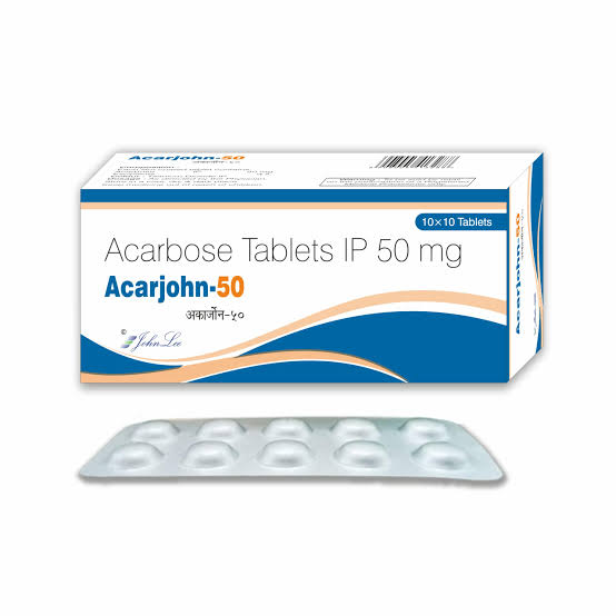 Acarjohn-50; Acarbose IP 50 Mg: Control blood sugar levels