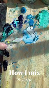Paint Mixing Sky Blue Tiktok Search