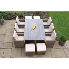 Maze Rattan Winchester 7 Piece Cube Set With Footstool Furniture Rattan Furniture Set Rattan Garden Furniture Rustic Garden Furniture