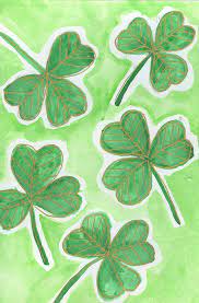Just above the stem, draw three long, curved lines extending from a central point. How To Draw A Shamrock Art Projects For Kids