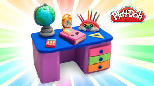 Play Doh Clay School Set How To Make School Desk With Supplies Learn C Play Doh For Kids Lol Dolls Play Doh