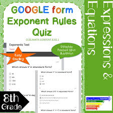 Exponent Rules Quiz Using Google Forms Exponent Rules Google Forms Exponents