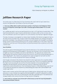 Position paper on population growth. Jollibee Research Paper Essay Example