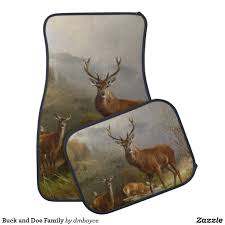 Buck And Doe Family Car Floor Mat Zazzle Com Car Floor Mats Buck And Doe Family Car