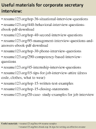 top 8 corporate secretary resume samples