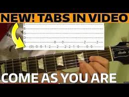 Come As You Are Nirvana Guitar Lesson With Tabs Youtube Nirvana Guitar Guitar Lessons Songs Guitar Lessons
