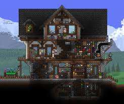 Some simple decorations can quickly turn any npc house into one that fits their theme or challenges it. 50 Awesome Terraria House Ideas Terraria Base Designs Cute766