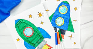 Top quality coloring pages here for children, boys, girls. Simple Rocket Ship Coloring Pages Free Printable