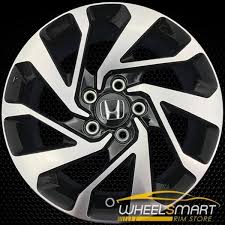 16 Honda Civic Oem Wheel 2016 2018 Machined Black Alloy Rim 64095 Oem Wheels Honda Civic Honda Civic Rims