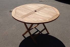 Vidaxl solid teak wood folding garden table foldable patio outdoor furniture. Teak Round Folding Table 120cm Garden Teak