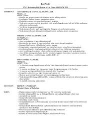 Chris daly , 123 main street. Events Sales Manager Resume Samples Velvet Jobs