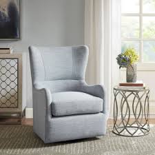 Madison Park Leda Light Blue Swivel Glider Chair Swivel Glider Chair Swivel Glider Glider Chair
