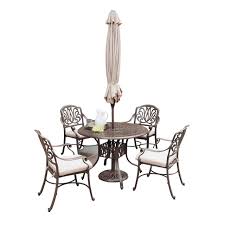 Home Styles 55593286 Floral Blossom Taupe 5piece Dining Set With Umbrella Click Image For More Details T Patio Furniture Sets Patio Dining Set Home Styles