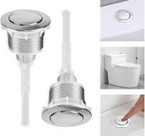 ADERTOS 2 PCS Toilet Flush Button, 38mm Single Press Push Button Round Head  Toilet Cistern Push Buttons Chrome Push Buttons Toilets Flush Replacement  ...