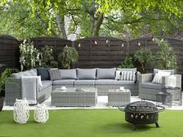 Lounge Set Rattan Grau 8 Sitzer Auflagen Grau Xxl In 2020 Rattan Gartenmobel Gartenkissen Gartensofa