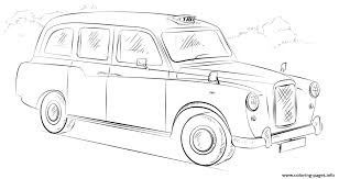 Give your child's geography and history smarts a boost! London Taxi Cab United Kingdom Coloring Pages Printable