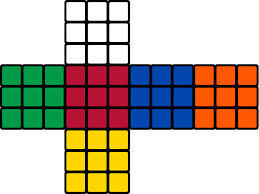 File Rubik S Cube Colors Svg Wikimedia Commons Barbie Miniatures Rubiks Cube Cube Template