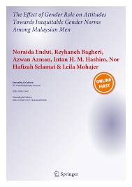 Pdf The Effect Of Gender Role On Attitudes Towards Inequitable Gender Norms Among Malaysian Men