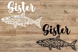 Download Sister Shark Tattoo Svg Clip Art Mandala Zentangle Mother S Day 1330s By Hamhamart Thehungryjpeg Com