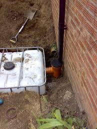 Underground Rainwater Storage In An Ibc With Pumped Supply Rainwater Water Storage Tanks Rain Water Tank