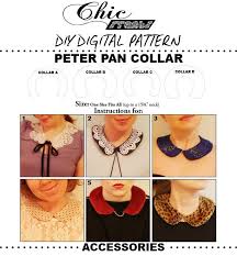 Removable Peter Pan Collar Pattern Diy Downloadable Pattern Collar Pattern Peter Pan Collar Diy Pattern