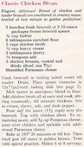 This Little Monkey Went To Market Classics Chicken Divan Chicken Divan Poultry Recipes Chicken Recipes