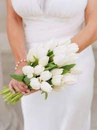 White Tulips Bouquet Wedding Tulip Wedding Tulip Bouquet Wedding Tulip Bridal Bouquet