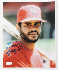 Jose Oquendo Signed Cardinals 8x10 Photo Inscribed "1987 NL Champ" (JSA &  SportsMemorabilia)