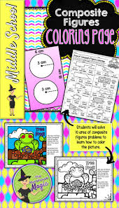 This Is A Great Activity For Middle School Students To Use As Review Of Finding The Area Common Core Math Middle School School Coloring Pages Common Core Math