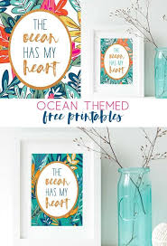 Beach themed wall decals are a great way 2 have the look of your favorite place, inside your home. Beach Decor Idea Free Ocean Themed Free Printable Art Free Printable Art Free Printable Wall Art Beach Theme Wall Decor