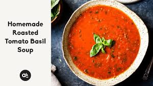 Stir in sliced fresh basil just before serving. Homemade Roasted Tomato Basil Soup Youtube